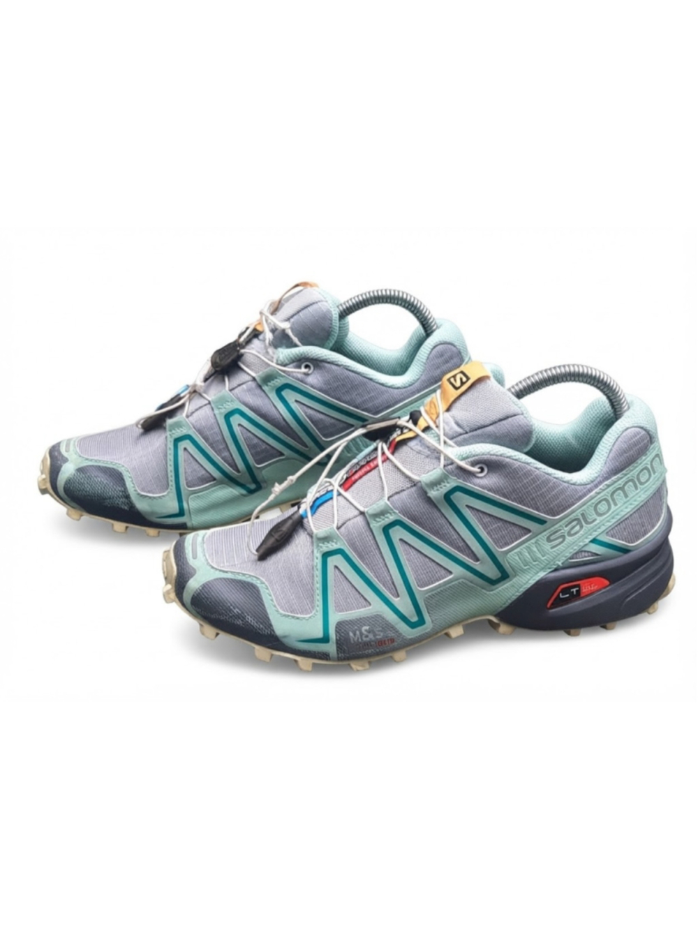 Salomon Womens Speedcross 3 373208 Gray Hiking Shoes Sneakers Sz 8 *GOOD TREAD*